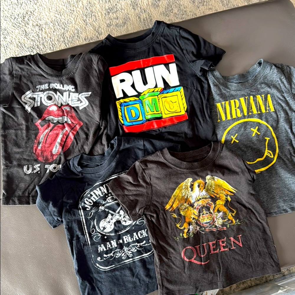 Bundle of 5 Rock Band T-Shirts - size 2T